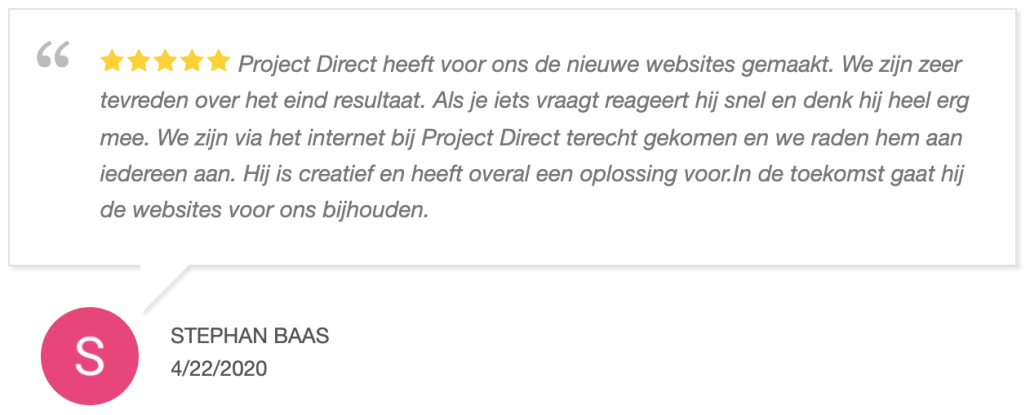 Webdesign Opmeer - Project Direct ✓ Website laten maken ✓ WordPress ✓ Webdesign ✓ Webwinkel ✓ Vindbaar in Google